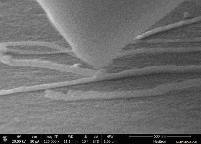 Rice University Team Probes Stiffness of Individual Branching Nanotubes Using SEM and Picoindenter