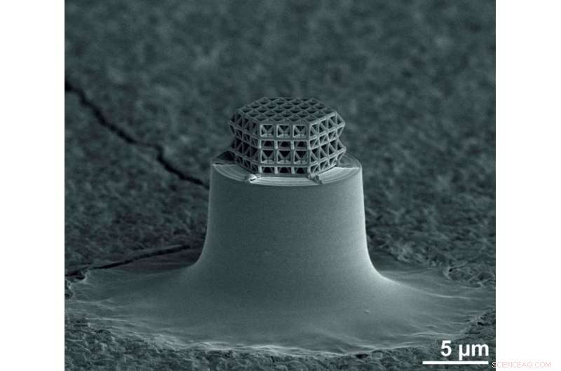 World s Smallest Lattice Structure: A 10‑µm Glass‑Carbon Microstructure