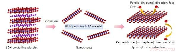Record-Setting Hydroxyl Ion Conductivity Achieved in Exfoliated Nanosheets