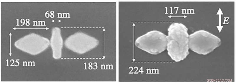 Gold Butterfly Nanostructure Synthesizes Its Own Semiconductor Layer