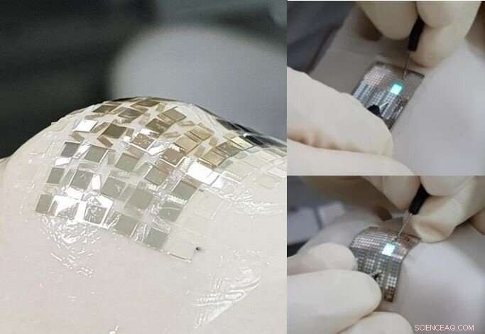 Flexible Substrate Enables Full 2‑D Stretching of OLED Displays