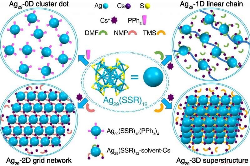 Hierarchical Self‑Assembly of Atomically Precise Ag29 Nanoclusters