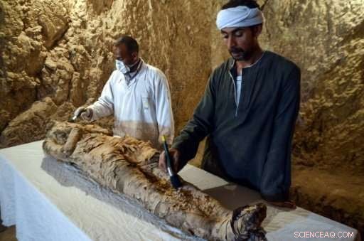 Egyptian Archaeologists Uncover Mummy in Luxor s Newly Discovered Tombs