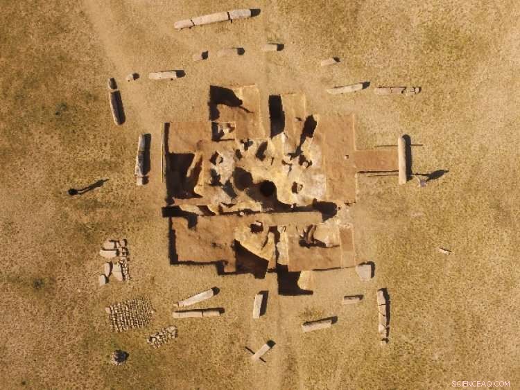 Archaeologists Uncover Ancient Turkic Monument with 14 Pillars and Inscriptions