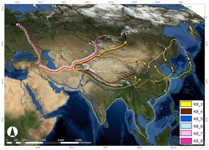 Tracing Ancient Eurasian Barley Migration Through Living Plant Varieties