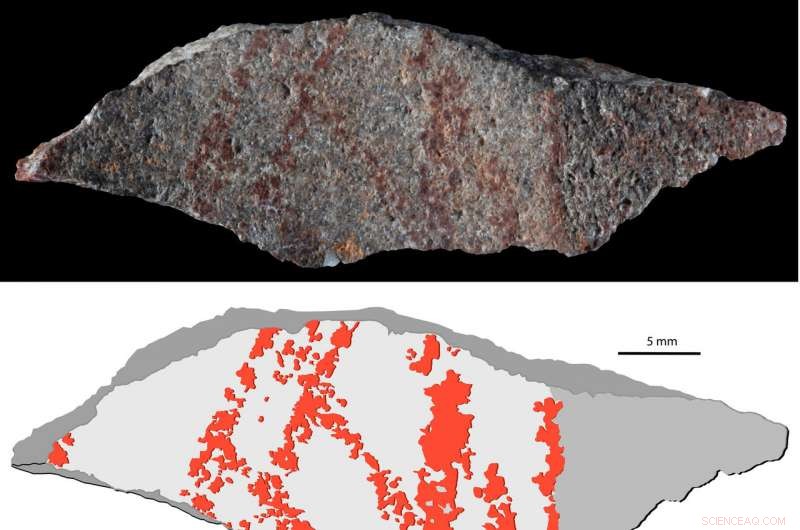 Ancient Silcrete Drawing in Blombos Cave Traces Human Art 73,000 Years Ago