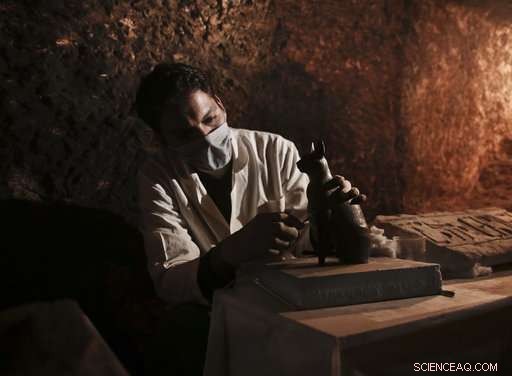 New Egyptian Tombs Unearthed, Containing Mummified Cats and Wooden Animal Statues