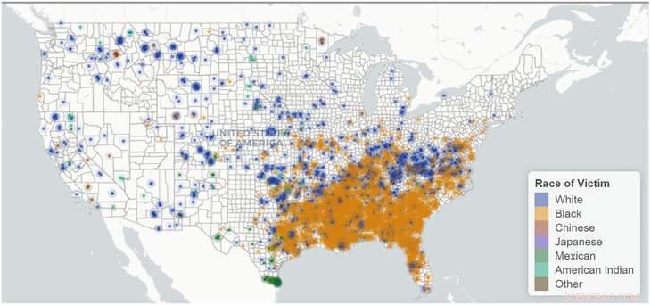 Nationwide Map Shows Lynching Spanned Across All U.S. Regions, Not Just the Deep South