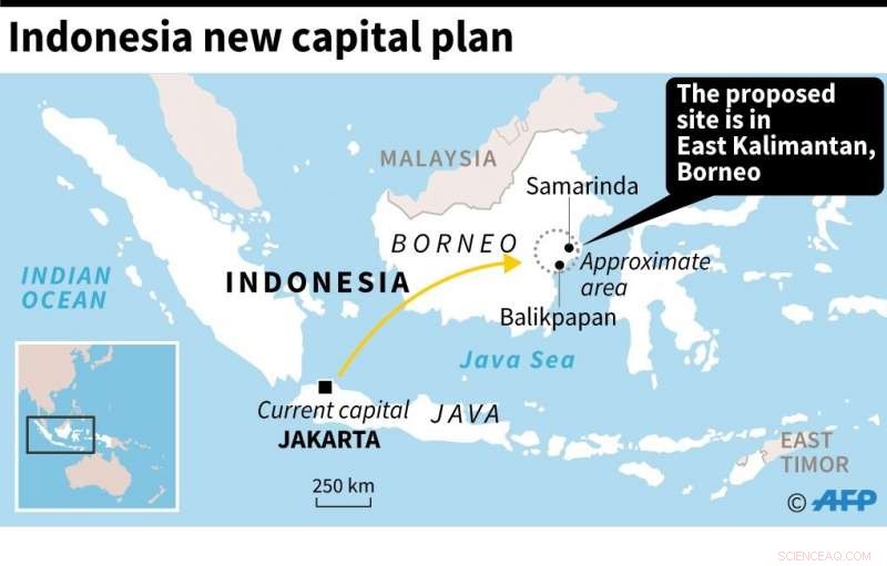 Indonesia Announces Capital Move to East Kalimantan on Borneo Island