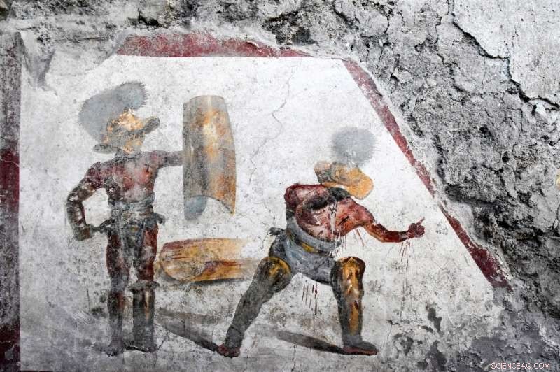 Pompeii Uncovers Stunning Gladiator Fresco in Ancient Tavern