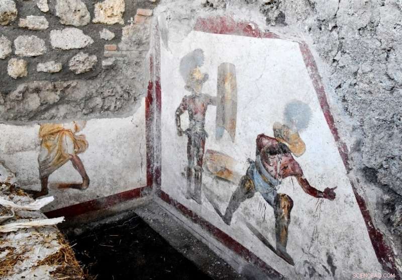 Pompeii Uncovers Stunning Gladiator Fresco in Ancient Tavern