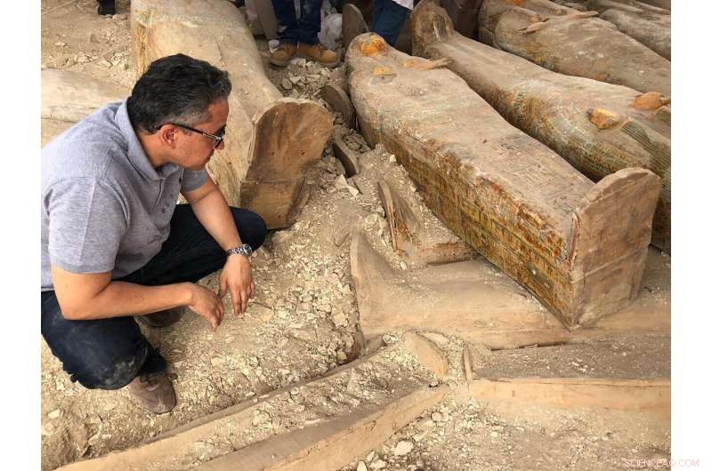 Egyptian Archaeologists Discover 20 Ancient Coffins in Luxor s Asasif Necropolis