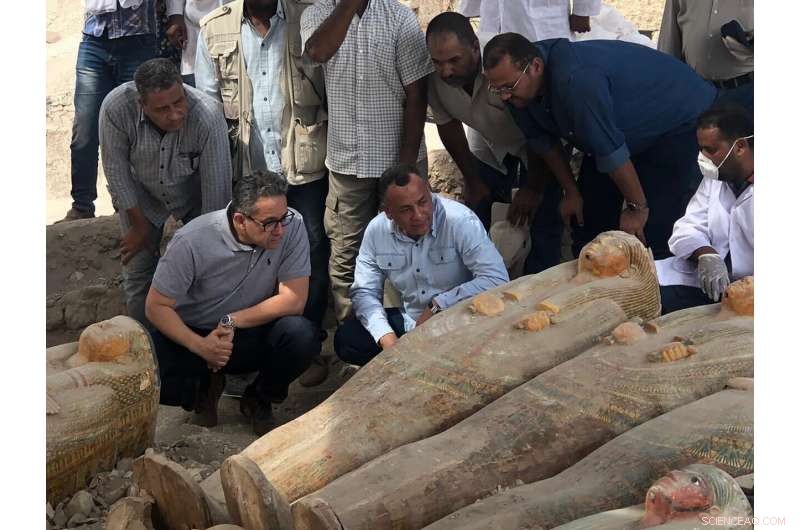 Egyptian Archaeologists Discover 20 Ancient Coffins in Luxor s Asasif Necropolis