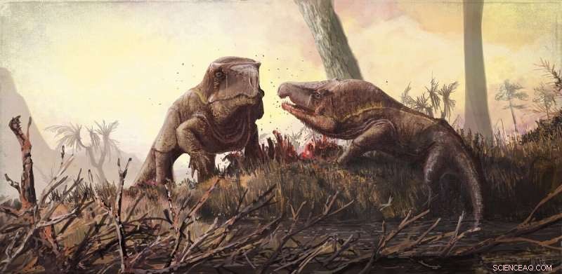 Ancient Reptile Vjushkovia triplicostata’s Massive Head Surpasses All Dinosaurs