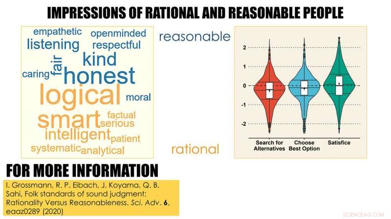 People Distinguish Rationality From Reasonableness When Making Judgments