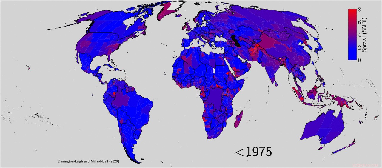 Global Study Shows Urban Street Connectivity Declines, Fueling Sprawl and Harming Public Transit