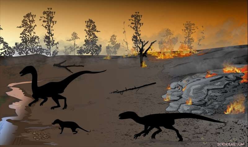 Karoo s Firewalkers: Fossil Tracks Reveal Dinosaurs  Survival Amid Early Jurassic Extinction