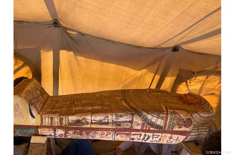 Egyptian Archaeologists Discover 27 Ancient Coffins Near Saqqara s Step Pyramid