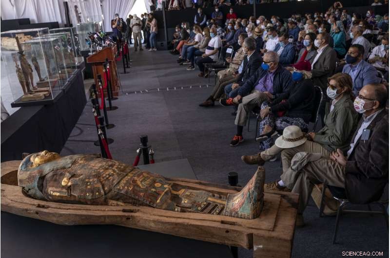 Egypt Uncovers 100+ Ancient Coffins and 40 Gilded Statues in Saqqara Necropolis