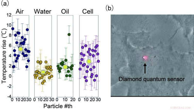 Dual-Function Nanodiamond Sensors: Heating and Precise Temperature Measurement