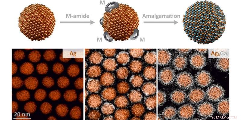 Bimetallic Nanocrystals Engineered by Liquid‑Metal Penetration