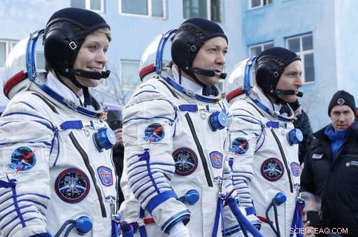 Three Astronauts Launch to the International Space Station