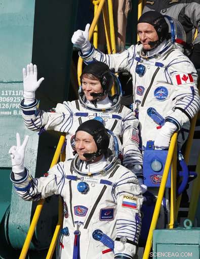 Three Astronauts Launch to the International Space Station