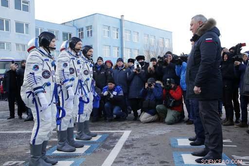 Three Astronauts Launch to the International Space Station