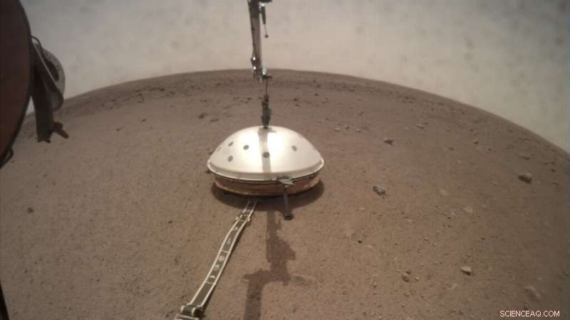 NASA’s InSight Seismometer Secures Protective Dome on Mars