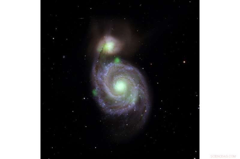 NASA NuSTAR Reveals Bright X‑ray Sources in Colliding Whirlpool Galaxies