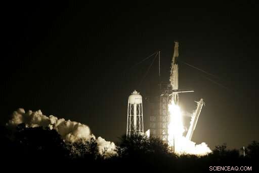 SpaceX’s New Crew Capsule Launches Toward the International Space Station