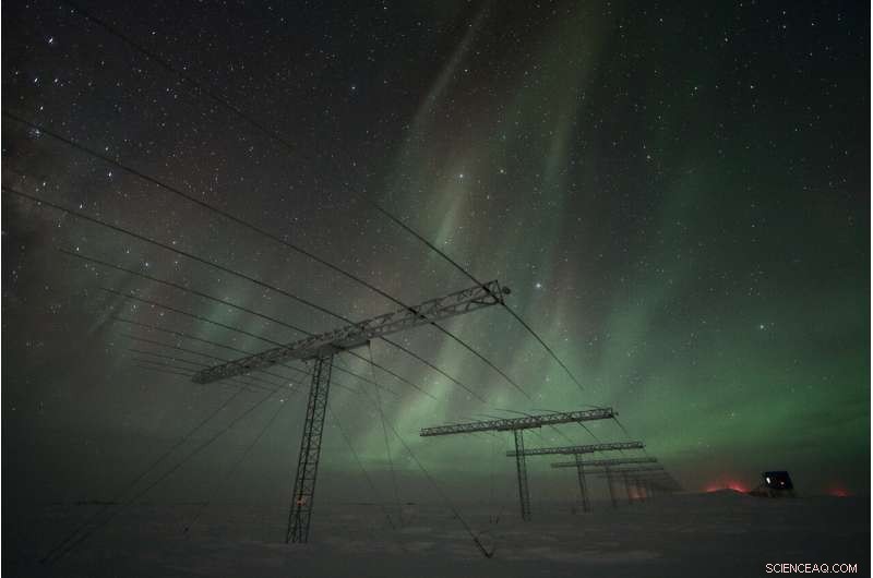 SuperDARN Antenna Array at the South Pole – A Glimpse of Antarctic Auroras