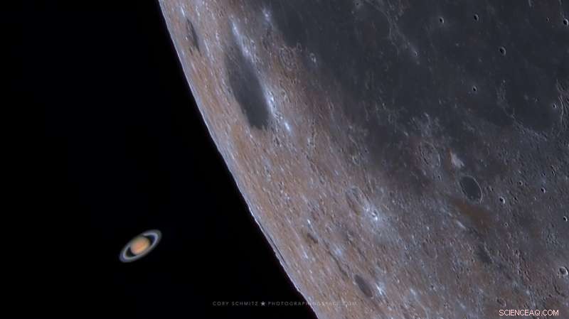 Moon Photobombs Saturn in Stunning Astronomical Image