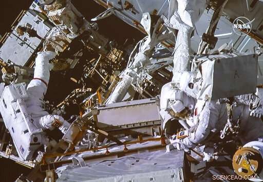 Astronauts Perform Critical Battery and Cable Repairs During Spacewalk