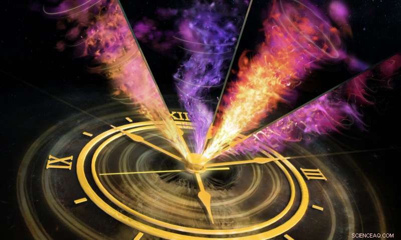 Spinning Black Hole Launches Light-Speed Plasma Jets into Space