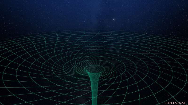 Spinning Black Hole Launches Light-Speed Plasma Jets into Space