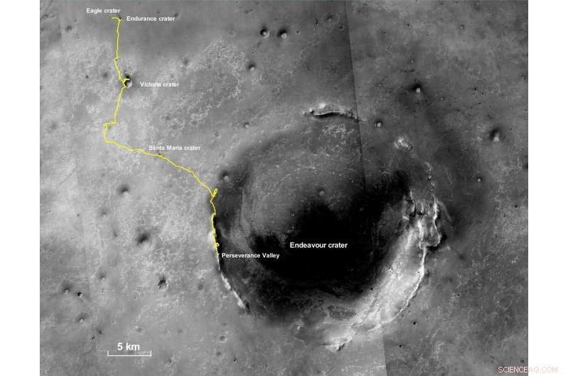 Opportunity Rover s Final Traverse Map: Journey Across Perseverance Valley