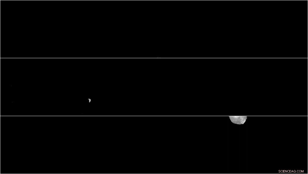 NASA’s Mars Odyssey Captures Three Infrared Views of Phobos, the Martian Moon