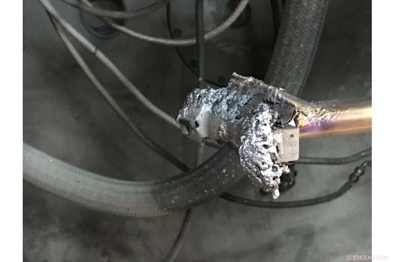 Controlled Demolition of Satellites: Melting Components in a Plasma Tunnel