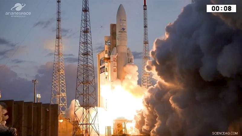 Ariane 5 Completes 2019’s Second Launch, Delivering T‑16 & Eutelsat‑7C Satellites