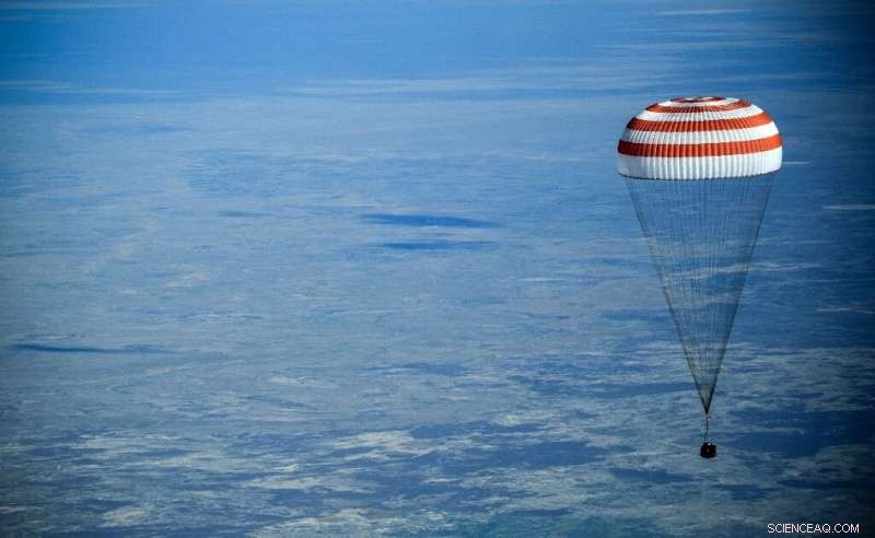Russian Cosmonaut and North American Astronauts Safely Return to Earth After ISS Mission