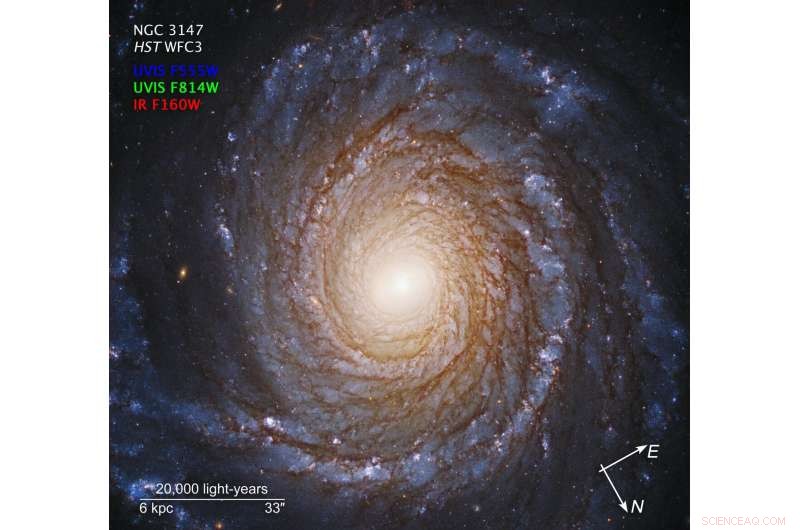 Hubble Unveils Mysterious Thin Disk Around Supermassive Black Hole in NGC 3147