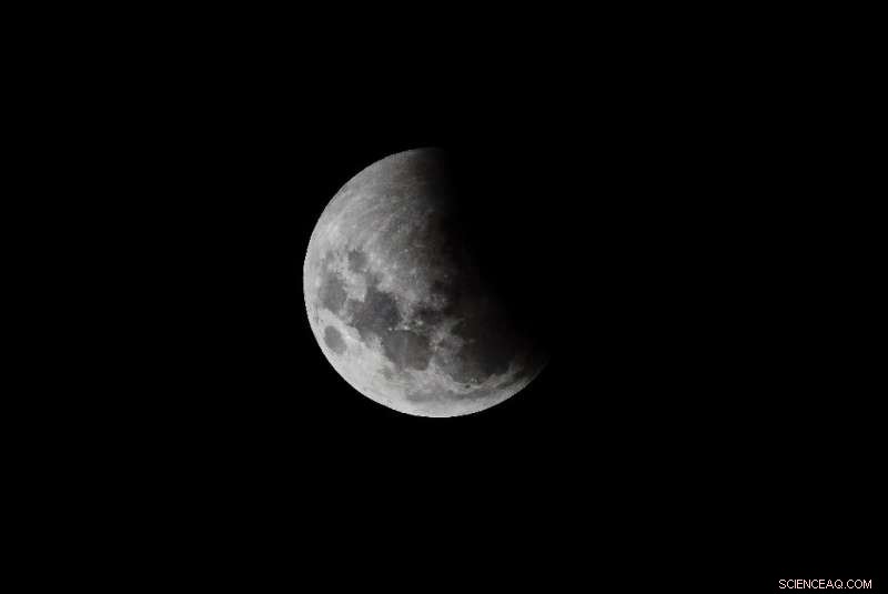 50th Anniversary of the Moon Landing: A Partial Lunar Eclipse Lights the Sky