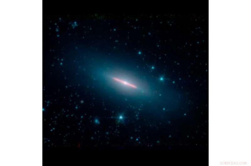 NASA s Spitzer Telescope Spotlights Edge‑On Galaxy NGC 5866