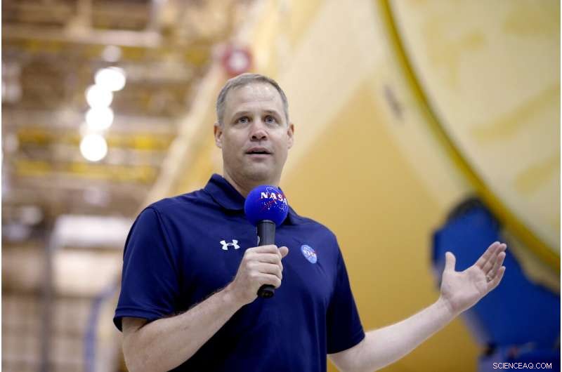 NASA Administrator Jim Bridenstine Confirms 90% Completion of Space Launch System for Artemis 1