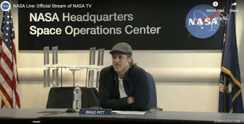 Brad Pitt Discusses Weightlessness and Calluses During Call with ISS Astronaut