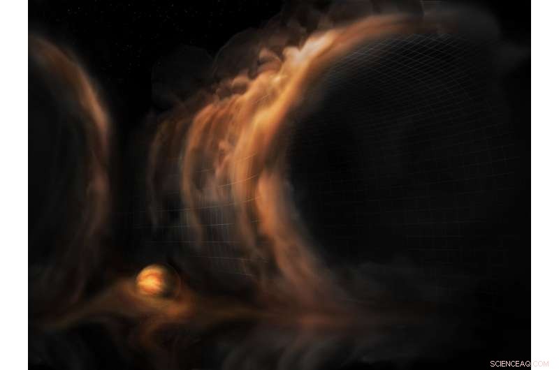 Gas  Waterfalls  Reveal Growing Planets Around a Young Star