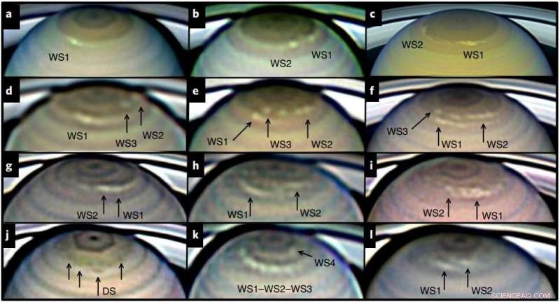 Mid‑Sized Storms Detected Across Saturn’s Atmosphere