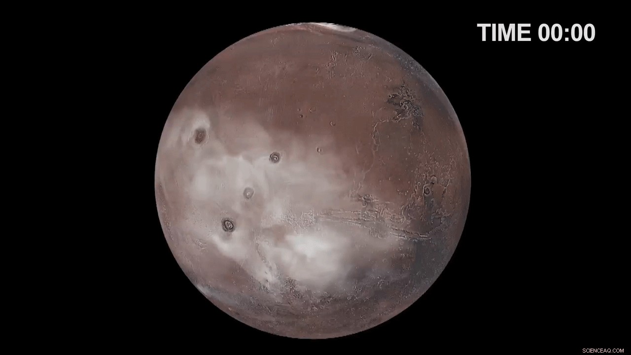 A Supercomputer’s View of Cloudy Mars Nights
