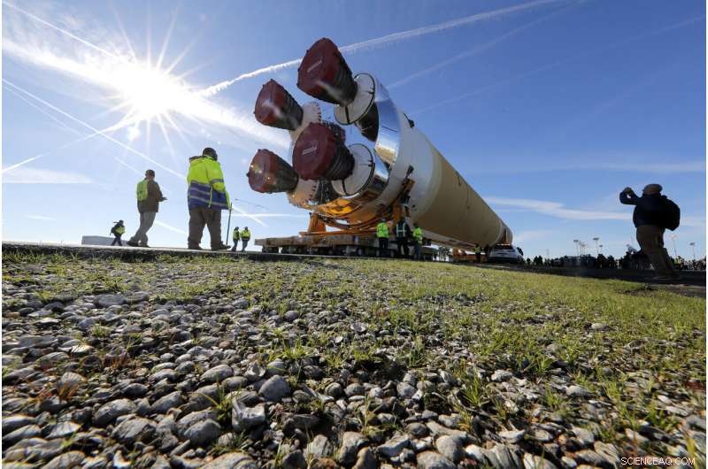 NASA s Space Launch System Core Stage Transported via Mississippi River
